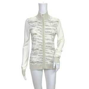 Tail Tech Beige Knit Zip Cardigan Sweater XS